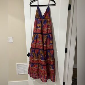 Farm Rio Forest Mosaic Cotton Voile Maxi Dress NWOT